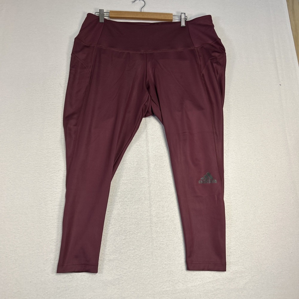 Adidas Leggings Womens 3X Plus PrimeGreen Aeroready Tapered Leg Capri Yoga Pants